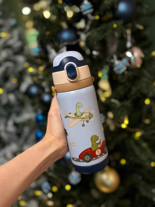 [PREORDER] Dino on Wheels Thermal Water Bottle