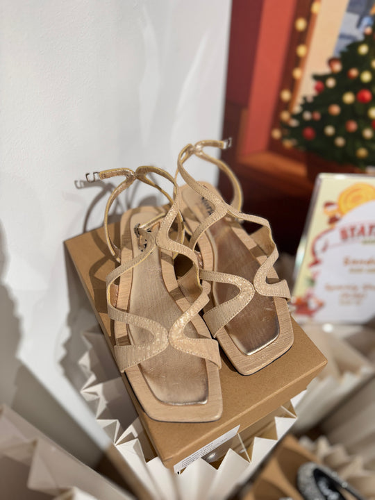 [PRE-ORDER] Leather Sandals (ROSE GOLD)