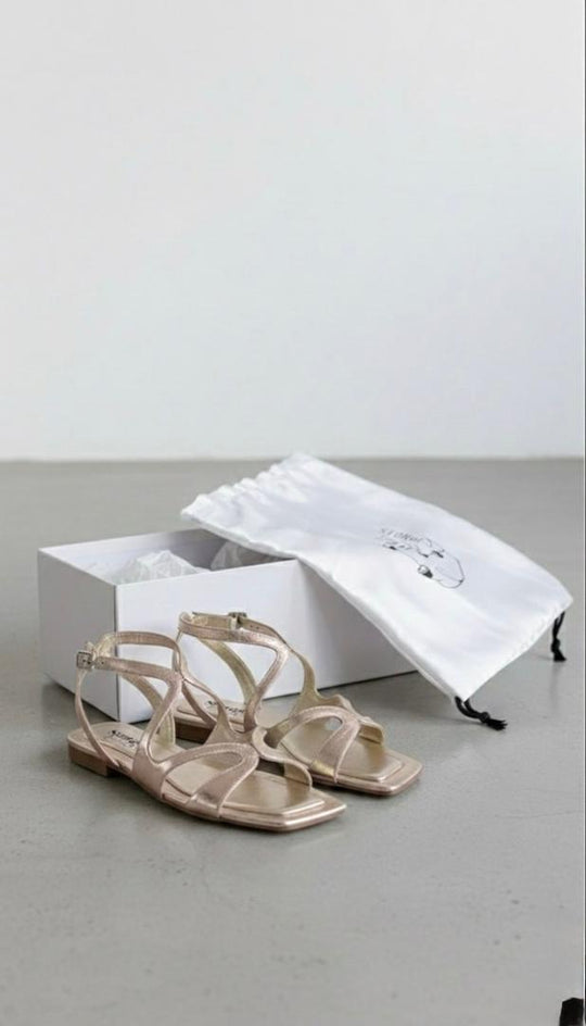 [PRE-ORDER] Leather Sandals (ROSE GOLD)