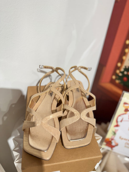 [PRE-ORDER] Leather Sandals (ROSE GOLD)
