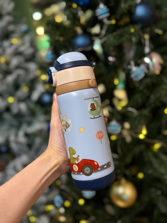 [PREORDER] Dino on Wheels Thermal Water Bottle