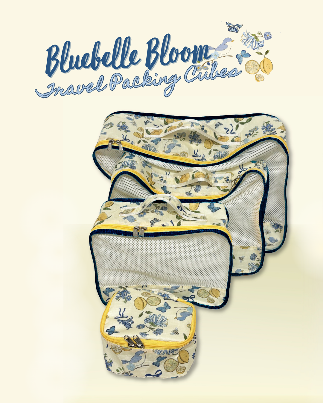 [PRE-ORDER] Bluebelle Bloom Travel Packing Cubes