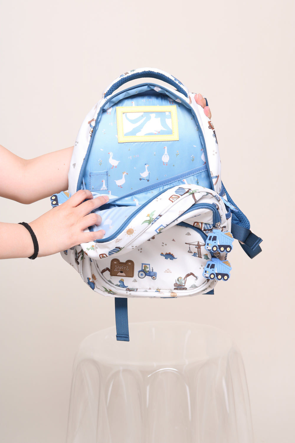 PO Dino Construction Toddler Bag