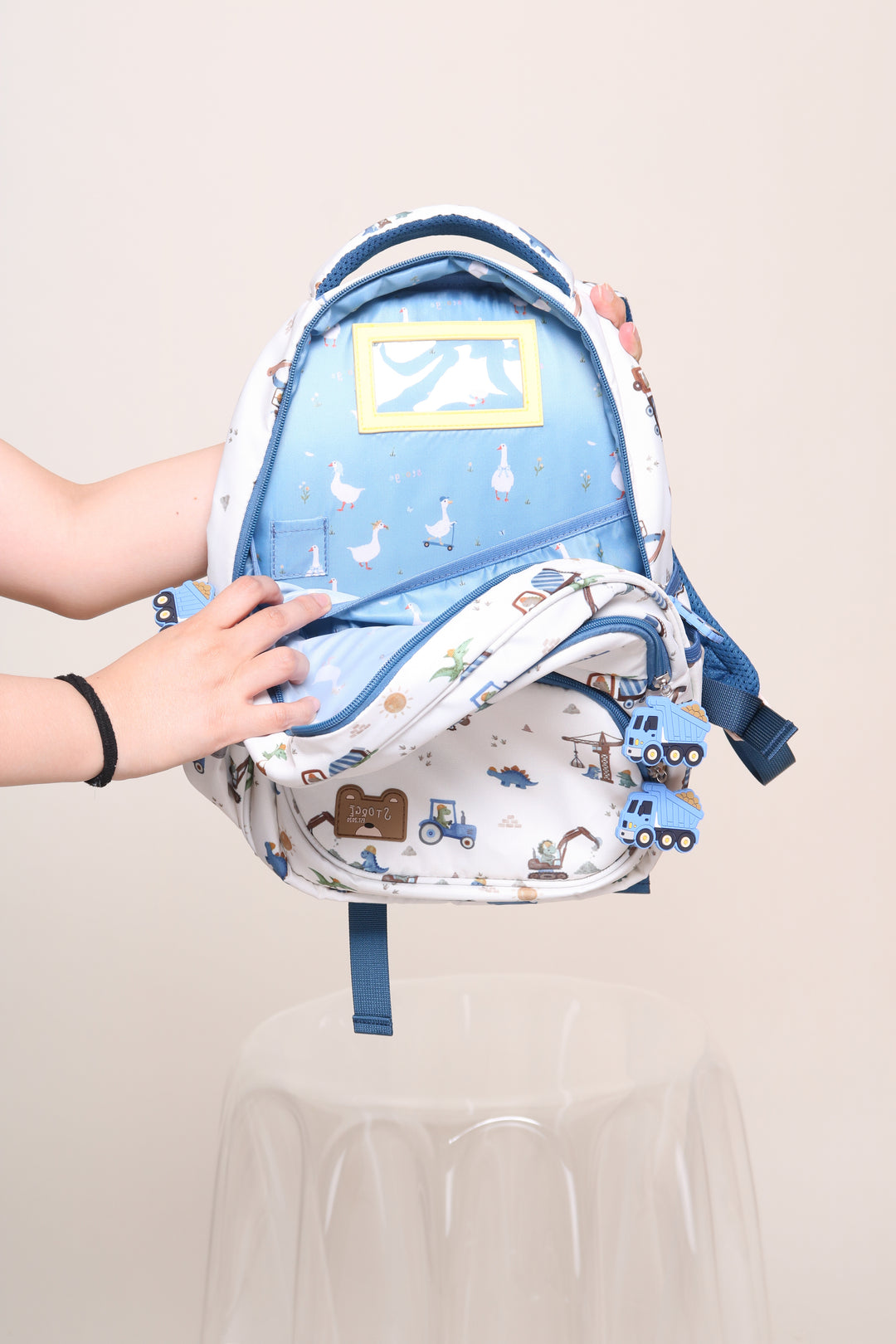 PO Dino Construction Toddler Bag
