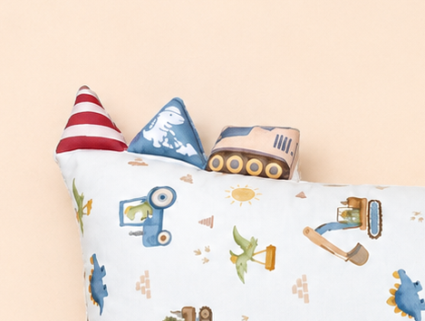 [PRE-ORDER] Construction Dino Pillowcase