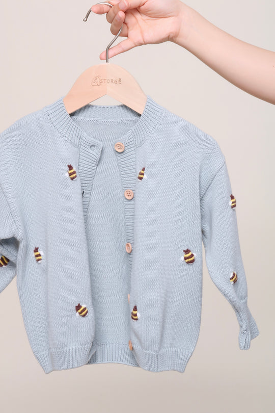 Bee Cardigan - Blue