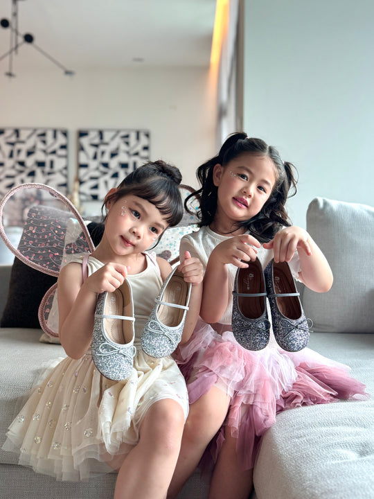 Sparkly Shoes - Silver Starlight