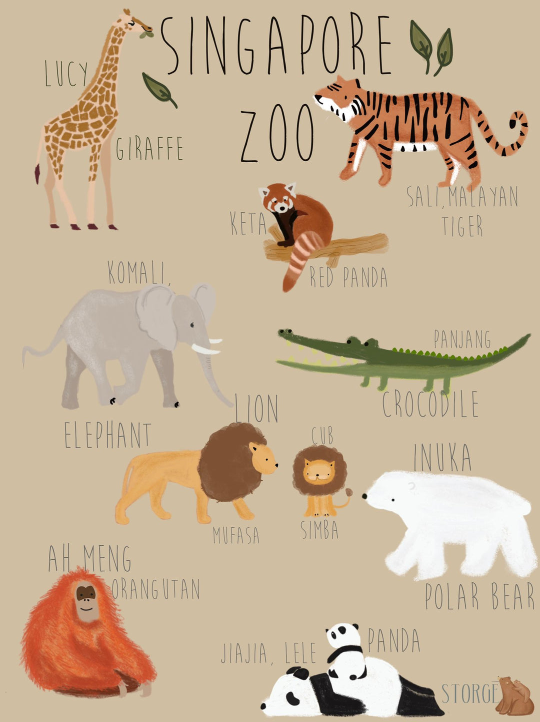 Singapore Zoo Poster